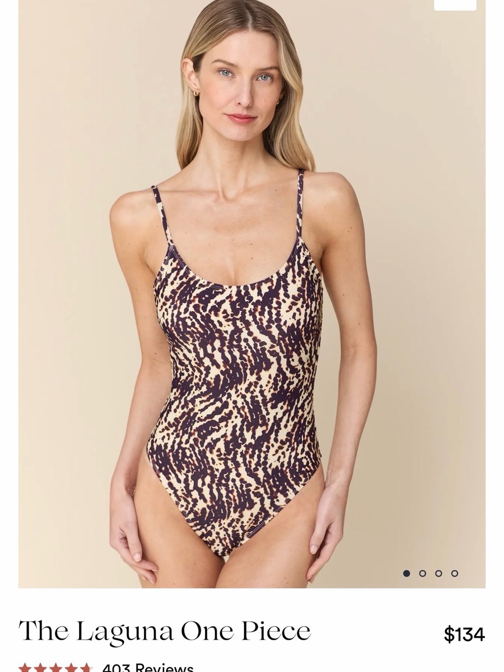 Andie Laguna One Piece in Brown and Cream Print